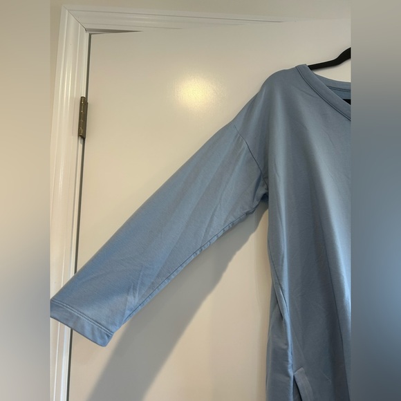 Pure J Jill Tunic Top Size XL Womens Blue Luxe Tencel Long Sleeve V Neck Comfy - Picture 6 of 10